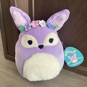 NWT 8” Squishmallows, Cadence the Fennec Fox Plush with Floral Headband